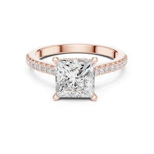 แหวนแต่งงานครบรอบแต่งงาน Aries Jewel Classic ประดับเพชร 2 กะรัต E VVS VS ทรงปรินเซสคัท เพชรเพาะเลี้ยงในห้องปฏิบัติการ ตัวเรือนทองคำแท้ 14K - Product Image 5