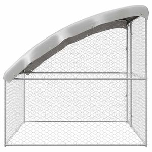 Cage pour chien en acier argenté de 6,56 x 6,56 x 6,56 pieds avec rangement - Product Image 5