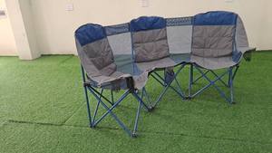 เก้าอี้แคมป์ปิ้งพกพา Huy Gia CC09 รุ่นโมเดิร์น 3 ที่นั่ง ขนาดกะทัดรัด พกพาสะดวก เป็นมิตรกับสิ่งแวดล้อม ทนทาน ผลิตจากสแตนเลส เหมาะสำหรับใช้งานกลางแจ้งในสวน - Product Image 5