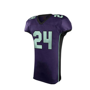 Ensemble de maillots de football américain personnalisés imprimés par transfert thermique, respirants, en polyester 140g, col en V, sans manches, blanc et orange, pour hommes - Product Image 5