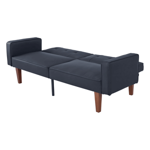 Divano Reclinabile Moderno in Stile Mid-Century in Pelle PU con Gambe Regolabili in Legno e Metallo e Schienale Trapuntato - Product Image 4