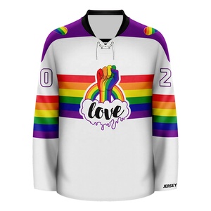 Meilleur tissu pour hommes, qualité supérieure, polyester/coton, maillot de hockey sur glace à manches longues avec logo personnalisé imprimé pour toutes les saisons - Product Image 3