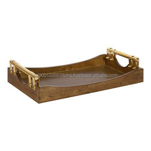 Bandeja de madera hecha a mano personalizada con diseño moderno Ideal para el hogar y el hotel Catering & Serving Essential Best Prices Law Price - Product Image 3