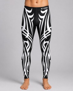 Matériau léger assurant une flexibilité maximale et un confort supérieur dans les leggings classiques pour hommes, fabriqués avec des tissus respirants - Product Image 1