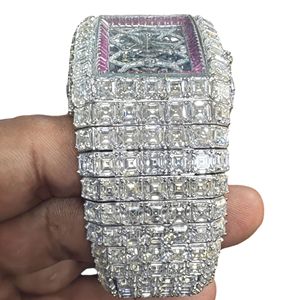 Fournisseur professionnel de montres en diamants cultivés en laboratoire pour hommes, usage professionnel, verre 20 mm, mouvement à quartz, style luxueux, prix d'usine, Inde - Product Image 5