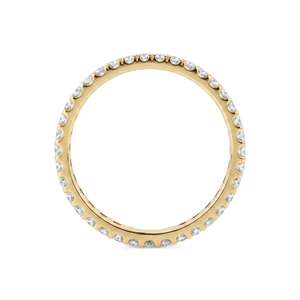 Magnifique alliance de fiançailles minimaliste en or massif 10K/14K avec diamants de laboratoire ronds certifiés IGI, bague d'éternité complète pour anniversaire - Product Image 4