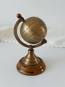 Globe terrestre décoratif vintage en laiton et bois, globe terrestre vintage pour la décoration de bureau, globe terrestre nautique pour la décoration de bureau - Product Image 1