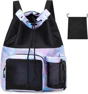 Mochila Grande de Malla de Nailon con Cordón y Bolsa para Zapatos, 30-40L, Impermeable, para Natación, Gimnasio, Yoga, Playa y Viajes - Product Image 1