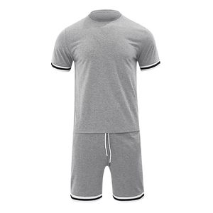 Ensemble de shorts décontractés pour hommes, nouvelle collection streetwear d'été, respirant, t-shirt à manches courtes et shorts, vêtements pour hommes, ensemble deux pièces - Product Image 1