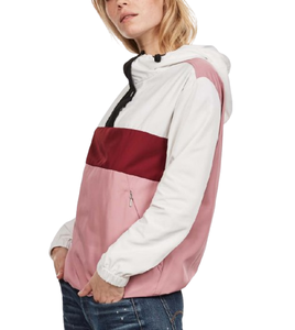Wholesale High-Quality Waterproof Multi-Color Block Hooded Anorak Windbreaker <b>Jacket</b> For <b>Women</b> - Product Image 4