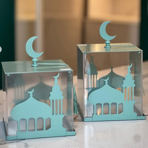 ของตกแต่งงานเทศกาล ชุดภาชนะสำหรับงานเลี้ยง ของตกแต่งโต๊ะสวยหรู โคมไฟมินาเร็ตดีไซน์ไม่ซ้ำใคร โคมไฟตั้งพื้น สำหรับรอมฎอน อีด ฮัจญ์ - Product Image 5