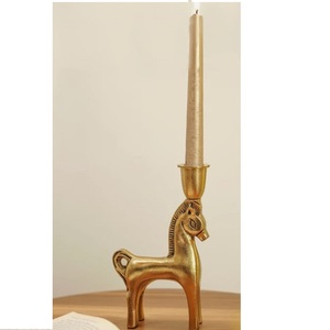 เชิงเทียนโลหะดีไซน์รูปช้างเคลือบทองพรีเมียม ของตกแต่งภายในบ้าน เชิงเทียนทันสมัย ราคาขายส่ง - Product Image 6