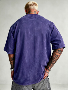 Manufacturing 100% Top High Quality Casual Wear Men Acid Wash T Shirts Best Selling Lightweight Men Acid Wash T Shirts - Product Image 2