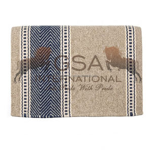 Manta de montura hecha a mano 100% lana de Nueva Zelanda 34X36, mantas y almohadillas personalizables para espectáculos ecuestres. - Product Image 3