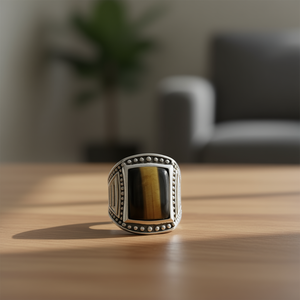 Mens <b>Tiger</b> <b>Eye</b> Fashion <b>Ring</b> 9.9 Grams - Product Image 3