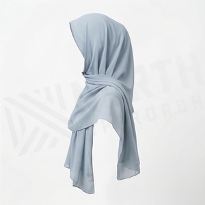 Women Solid Color Chiffon Hijab Breathable Daily Wear Islamic Scarf Shawl - Product Image 3