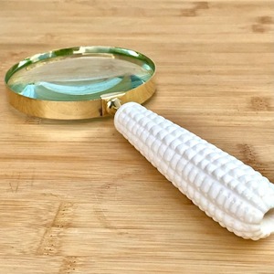 Loupe en laiton de haute qualité avec poignée en corne de buffle, loupe de lecture, loupe décorative de table - Product Image 2