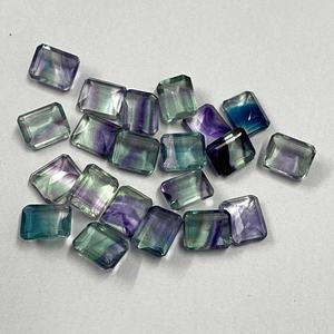 AAA Grade Certified 5x7mm Multi Fluorite Octagon Faceted Cut Loose Gemstone Calibrated Healing Crystal for Jewelry Making - Product Image 2
