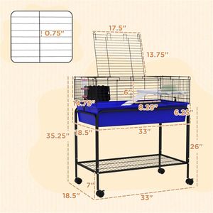 Gabbia per Uccelli in Metallo di Lusso Stabile per Razze Grandi, Porcellini d'India e Suini, Uso Interno - Product Image 4