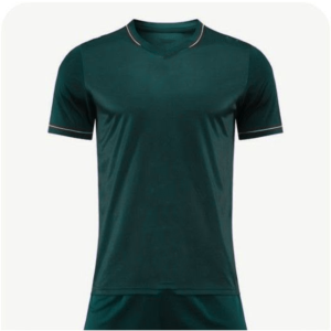 T-shirt de tennis pour homme, vert foncé, col en V, manches courtes, polyester, évacuation de l'humidité, coupe athlétique, toutes saisons, couleur unie, sport - Product Image 6