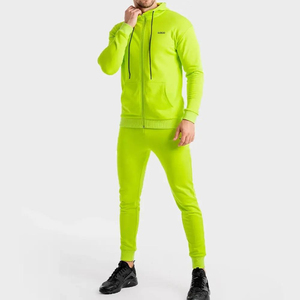 Ensemble de survêtement pour homme avec sweat-shirt à capuche zippé et poches latérales, pantalon de jogging décontracté, coupe classique, vêtements d'automne - Product Image 1