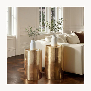 Table d'appoint industrielle en métal martelé, élégante, nouvelle arrivée, table d'appoint personnalisée, mobilier de luxe pour la maison, export - Product Image 5
