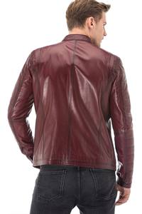 <b>Men</b> Brown <b>Faux</b> <b>Leather</b> Motorcycle <b>Jacket</b> Casual PU <b>Leather</b> Cow Skin Washable Breathable Waterproof Blank <b>Jackets</b> Coat - Product Image 6