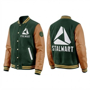 Blouson Bomber Unisexe Stalwart Gris Foncé Bleu Marine avec Broderie Logo Géométrique, Fermeture Boutons Recouverts, Style Décontracté Hiver Patchwork - Product Image 6