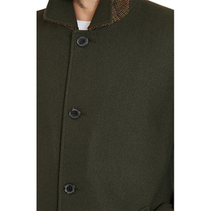 Manteau long pour homme de haute qualité, 100% coton, col en V, trench-coat décontracté, streetwear, vêtement d'extérieur, manteau d'hiver chaud, doublure en laine - Product Image 6
