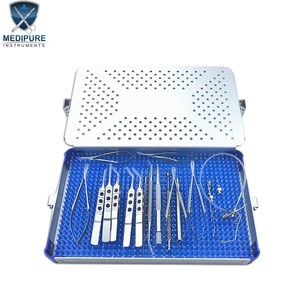 Kit Quirúrgico para Cataratas de Grado Médico, 21 Piezas, Juego de Instrumentos Oftálmicos de Acero Inoxidable con Caja - Product Image 1
