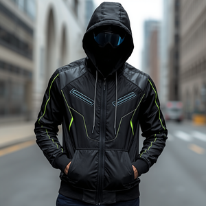 <b>Tech</b> Hoodie Lightweight Performance Hoodie Water-Resistant Athletic Zip Pullover with OEM ODM Customization - Product Image 5