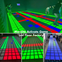 Marslite Jeu de sol interactif à LED, Piste de danse illuminée, Piste de danse interactive 30x30CM, Jeux de sol interactifs, Sol à LED