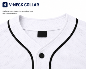 Unisex Baseball Jersey Mesh <b>Sports</b> <b>Shirt</b> Breathable Quick Dry Button Front Team Uniform OEM Custom - Product Image 3