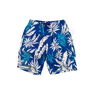 <b>Men's</b> Blue <b>Floral</b> Print Board <b>Shorts</b> Quick Dry Drawstring Casual <b>Swim</b> <b>Shorts</b> Mid Waist Polyester - Product Image 1