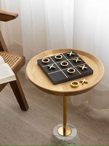 Tic Tac Toe Board Game Brass Pieces <b>Square</b> Design Educational Family Strategy Game 2 Players Abstract Puzzle Eco-Friendly Gift - Product Image 2