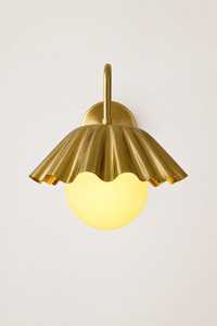Modern Brass Finish <b>Wall</b> Lamp Fluted Metal <b>Sconce</b> Recessed <b>Wall</b> Mounted <b>Light</b> for Living Room Bedroom - Product Image 3