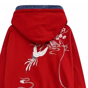 Sweat-shirt à capuche unisexe de style unique, broderie, nouvelle qualité supérieure, poids lourd, 100% coton, poche, manches longues - Product Image 5