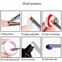 Stylo à gel pour ongles double embout de haute qualité avec manche en métal et tête de pinceau en nylon pour la décoration des ongles en gel UV acrylique - Esung DH-c7
