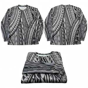 <b>Men's</b> <b>Long</b> <b>Sleeve</b> Crewneck <b>Shirt</b> Black <b>White</b> Animal Print Sporty Sublimation Transfer Print 100% Polyester High Visibility - Product Image 3