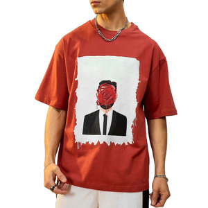 T-shirt décontracté moderne surdimensionné en coton 100% respirant à col rond, avec un confort premium et un design tendance - Product Image 1