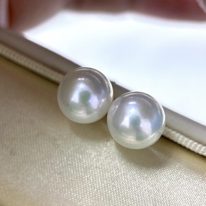 Boucles d'oreilles en argent 925 Seiko, perles noires naturelles à lumière forte, rondes de 9 à 10mm, sans défaut, boîte cadeau exquise avec certificat - Product Image 2