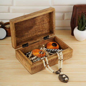 Home Wood Wooden Storage Box with Carved <b>Tree</b> Design Rustic Finish for Jewelry Organizers - Product Image 3