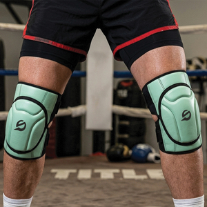 Genouillères respirantes à séchage rapide avec rembourrage en mousse épaisse pour arts martiaux, karaté, kickboxing, boxe, pour adultes - Product Image 2