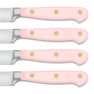 Juego de 4 Cuchillos para Carne Premium con Hojas Curvas de Acero Inoxidable Afiladas y Mangos Negros con Triple Remache para Restaurantes - Product Image 6