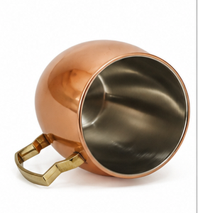 Copper Moscow Mule Mug Pure Copper Cocktail Mug Stainless Steel Lined Copper Mug Handmade Copper Drink Mug Vintage Copper <b>Beer</b> - Product Image 3