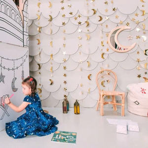 Decoración de luna de ratán tejido para habitaciones infantiles, luna colgante para cuna, adorno de pared para dormitorios infantiles. - Product Image 2