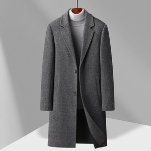 SIRIUS SPORTS Abrigo Largo de Invierno para Hombre, Talla Grande, Negro, Doble Botonadura, 60% Plumón, Cuello Vuelto Estándar - Product Image 3