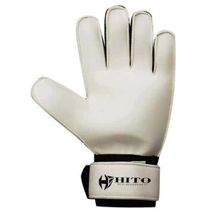 Custom Design Black and White German Latex Soccer Goalkeeper <b>Glove</b> With 4mm German Latex Negative Cut With Latex Emboss - Product Image 2