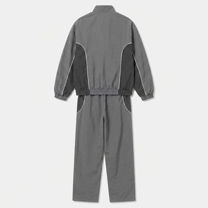 Ensemble de survêtement 2 pièces pour homme, coupe-vent en nylon et pantalon, avec logo personnalisé OEM, color block, vente en gros - Product Image 2
