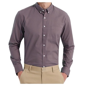 Camisa Formal de Oficina para Hombre de Primera Calidad, Color Sólido, Transpirable, Otoñal, Ecológica, 100% Algodón, Precio Económico Premium - Product Image 4